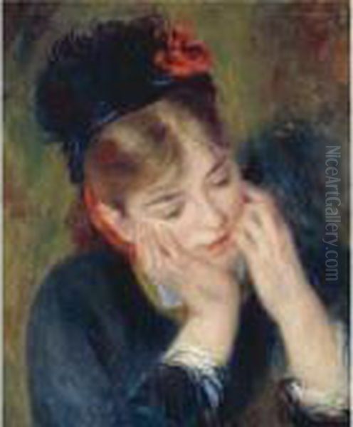 Reflexion Oil Painting by Pierre Auguste Renoir