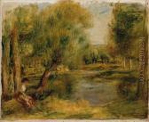 Bord De Riviere Oil Painting by Pierre Auguste Renoir