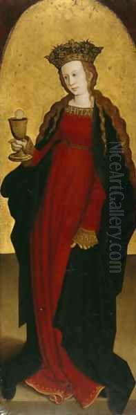 St. Barbara, c.1500 Oil Painting by Bernhard Strigel