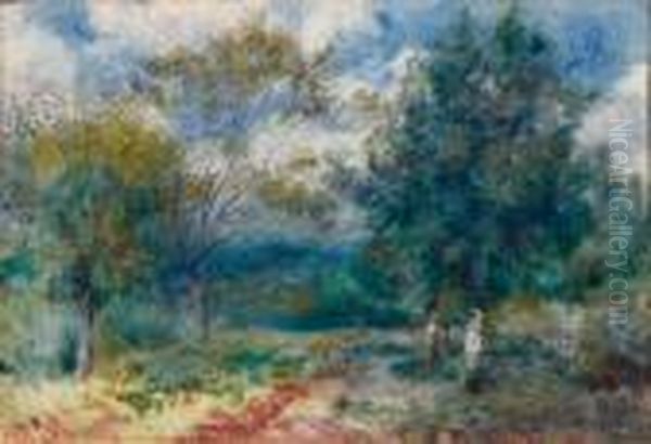 Paysage Ensoleille Oil Painting by Pierre Auguste Renoir