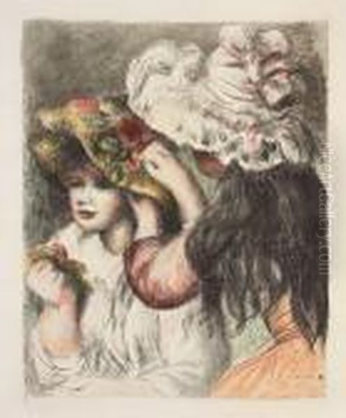 Le Chapeau Epingle, Premiere Planche Oil Painting by Pierre Auguste Renoir