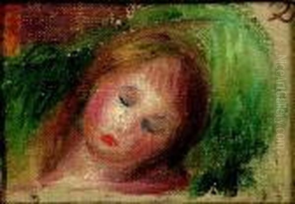 Portrait De Jeune Fille Oil Painting by Pierre Auguste Renoir