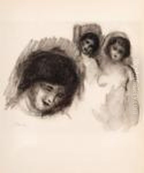 La Pierre Aux Trois Croquis Oil Painting by Pierre Auguste Renoir