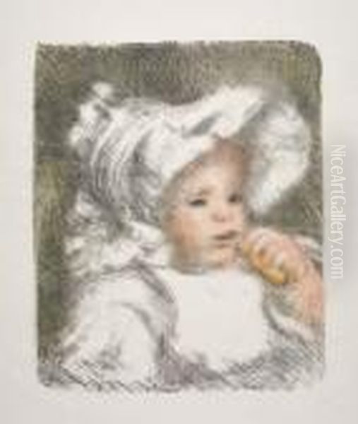 Enfant Au Biscuit Oil Painting by Pierre Auguste Renoir