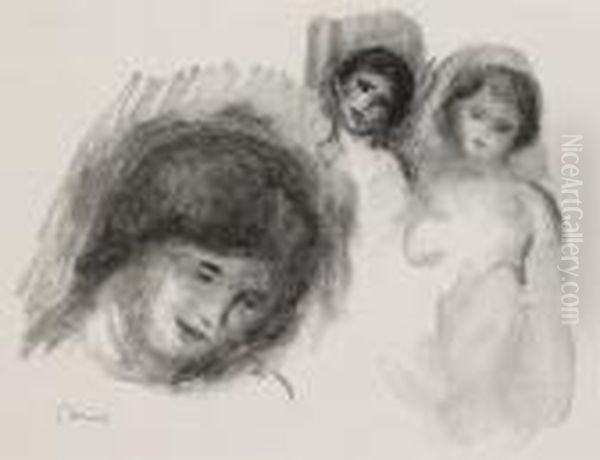 La Pierre Aux Trois Croquis Oil Painting by Pierre Auguste Renoir