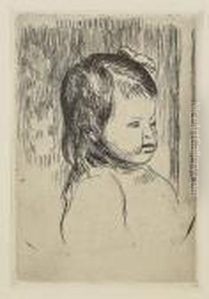 Buste D'enfant, Tourne A Droite Oil Painting by Pierre Auguste Renoir