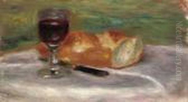 Le Verre De Vin Oil Painting by Pierre Auguste Renoir