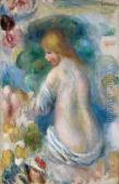 Torse Nu De Femme Oil Painting by Pierre Auguste Renoir