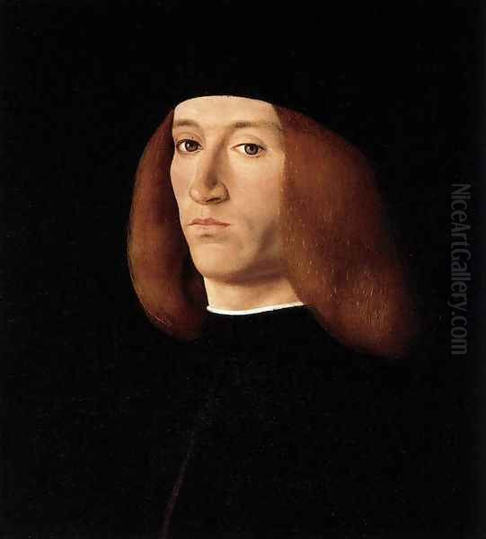 Portrait of a Young Man after 1490 Oil Painting by Andrea Solari