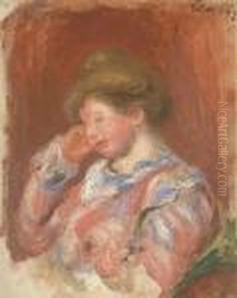 Femme Accoudee Oil Painting by Pierre Auguste Renoir