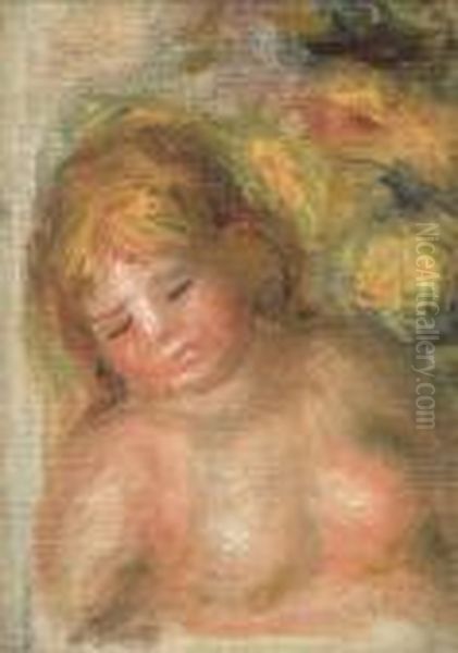 Tete Oil Painting by Pierre Auguste Renoir