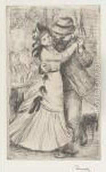 La Danse A La Campagne, 2e Planche Oil Painting by Pierre Auguste Renoir