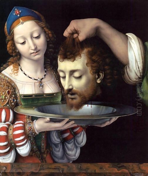 Salome with Head of John the Baptist Oil Painting by Andrea Solari