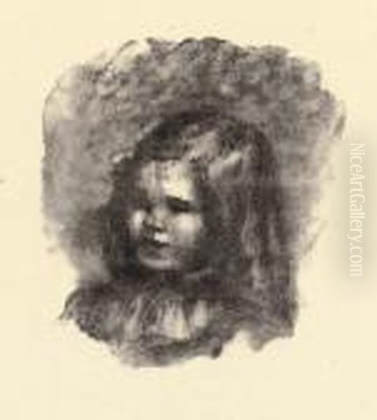 Claude Renoir, Tourne A Gauche, From Douze Lithographies Originales Oil Painting by Pierre Auguste Renoir