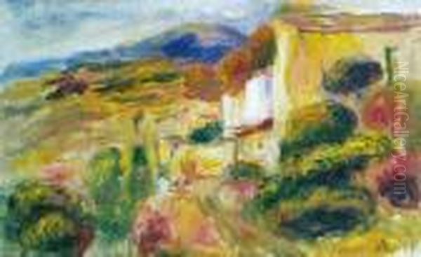 La Poste De Cagnes, Vers 1905 Oil Painting by Pierre Auguste Renoir