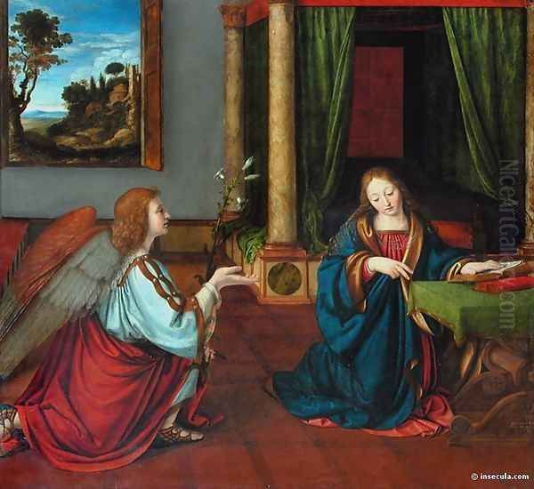 The Annunciation Oil Painting by Andrea Solari