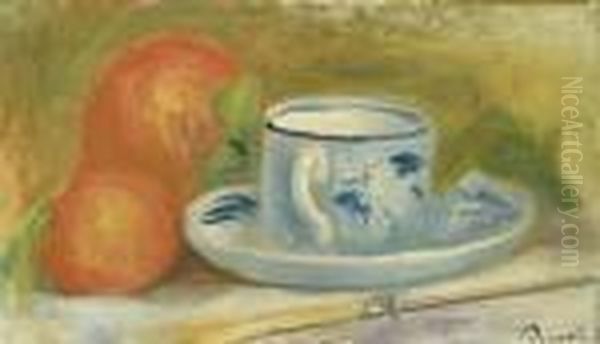 Tasse Et Oranges Oil Painting by Pierre Auguste Renoir