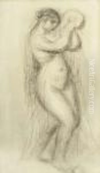 Danseuse Au Tambourin Oil Painting by Pierre Auguste Renoir