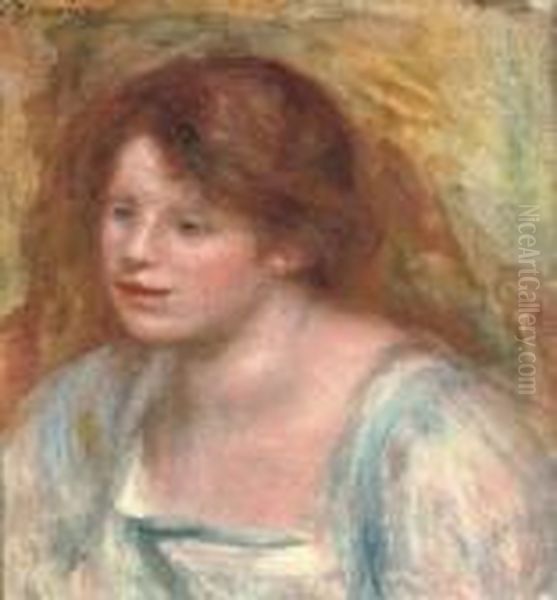 Portrait De Lucienne Oil Painting by Pierre Auguste Renoir