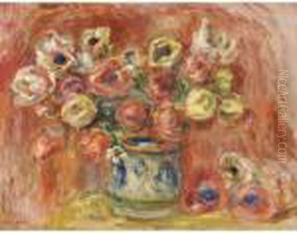 Bouquet De Fleurs Oil Painting by Pierre Auguste Renoir