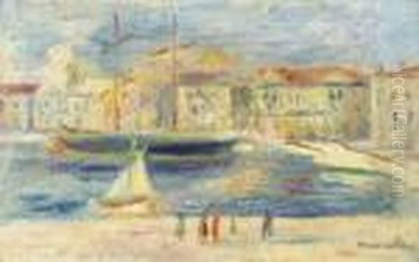 Le Port Oil Painting by Pierre Auguste Renoir