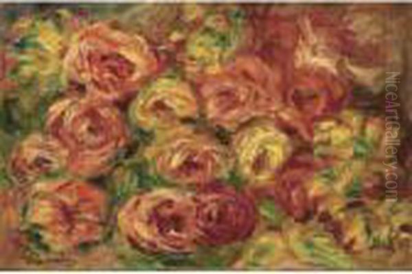 Brassee De Roses Oil Painting by Pierre Auguste Renoir