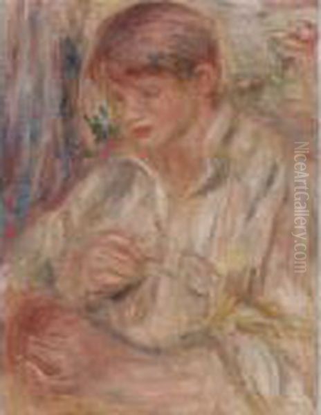 Claude Renoir Potier Oil Painting by Pierre Auguste Renoir