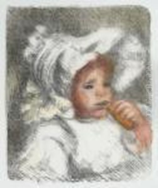 L'enfant Au Biscuit (jean Renoir) Oil Painting by Pierre Auguste Renoir