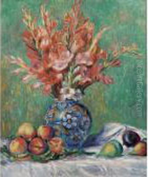 Fleurs Et Fruits Oil Painting by Pierre Auguste Renoir