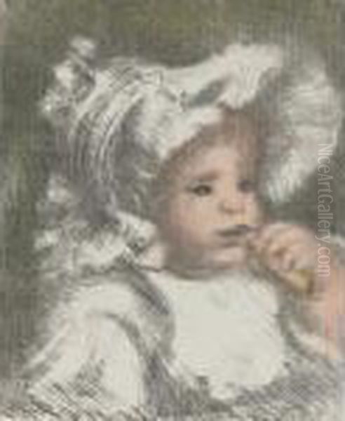 Enfant Au Biscuit (d.; S. 31) Oil Painting by Pierre Auguste Renoir