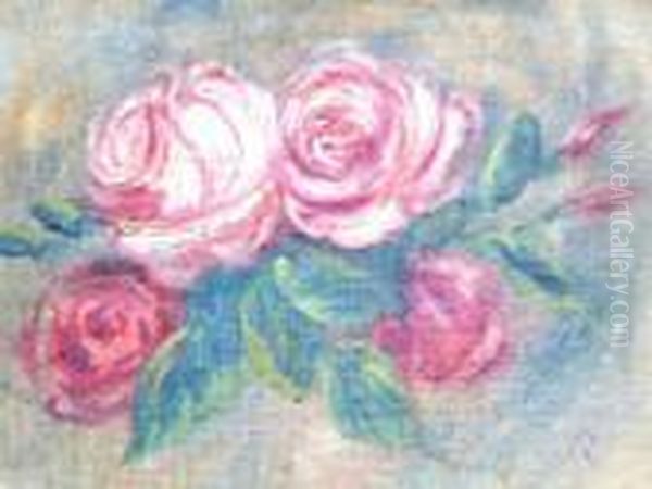 Les Roses Oil Painting by Pierre Auguste Renoir