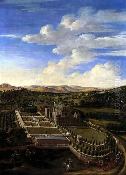 Wollaton Hall and Park, Nottingham, 1697 Oil Painting by Jan Siberechts