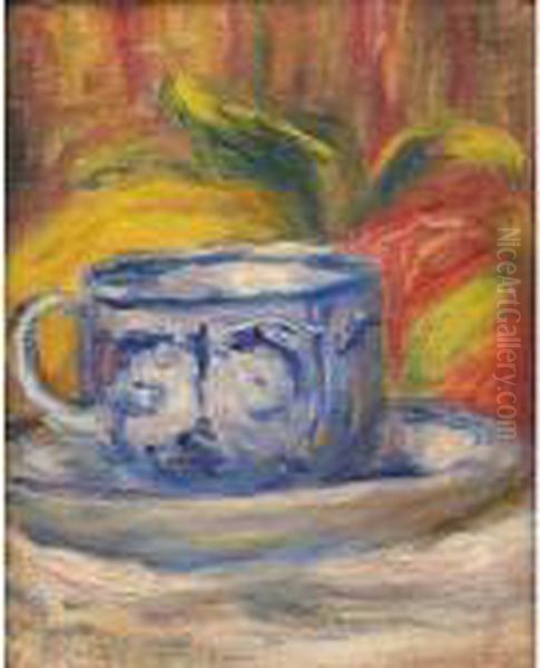 Tasse Et Fruits Oil Painting by Pierre Auguste Renoir