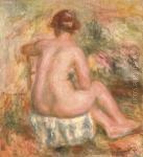 Femme Assise, Vue De Dos Oil Painting by Pierre Auguste Renoir