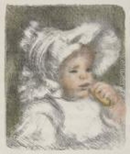 L'enfant Au Biscuit (jean Renoir) Oil Painting by Pierre Auguste Renoir