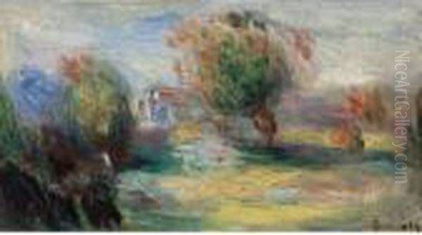 Paysage Oil Painting by Pierre Auguste Renoir