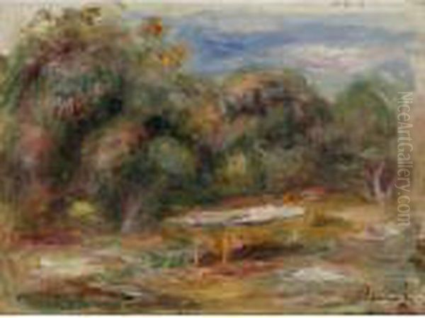 Dans Le Jardin Des Collettes A Cagnes Oil Painting by Pierre Auguste Renoir