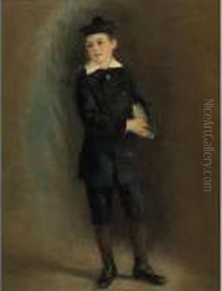 Le Petit Collegien Oil Painting by Pierre Auguste Renoir