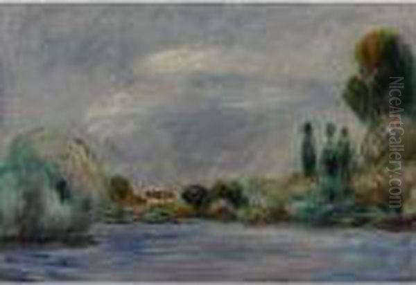 Maison Sur La Rive Oil Painting by Pierre Auguste Renoir