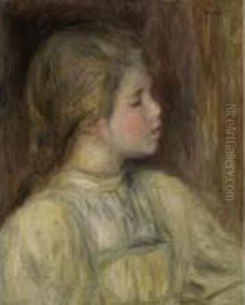 Femme La Penseuse Oil Painting by Pierre Auguste Renoir