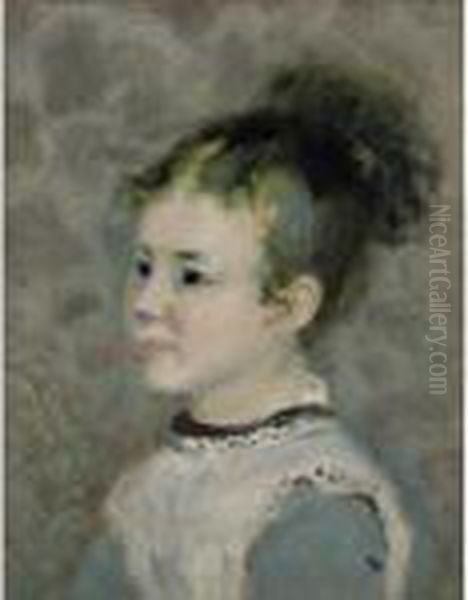 Portrait De Jeanne Sisley Oil Painting by Pierre Auguste Renoir