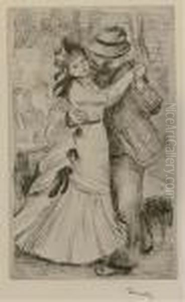 La Danse A La Campagne Oil Painting by Pierre Auguste Renoir