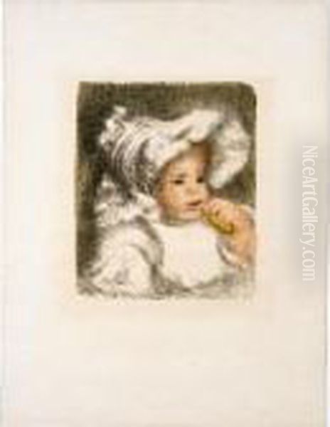 L'enfant Au Biscuit (d. 31) Oil Painting by Pierre Auguste Renoir