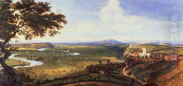 View of Nottingham from the East Oil Painting by Jan Siberechts