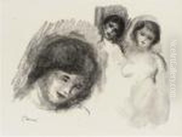 11 Plates, From Douze Oil Painting by Pierre Auguste Renoir