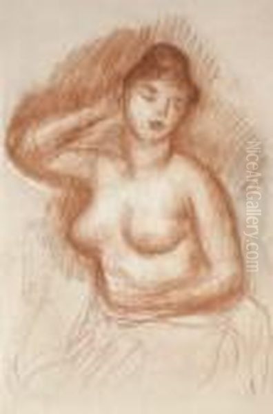 Baigneuse Oil Painting by Pierre Auguste Renoir