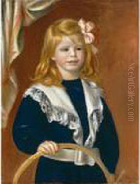 Portrait De Jean Renoir, L'enfant Au Cerceau Oil Painting by Pierre Auguste Renoir