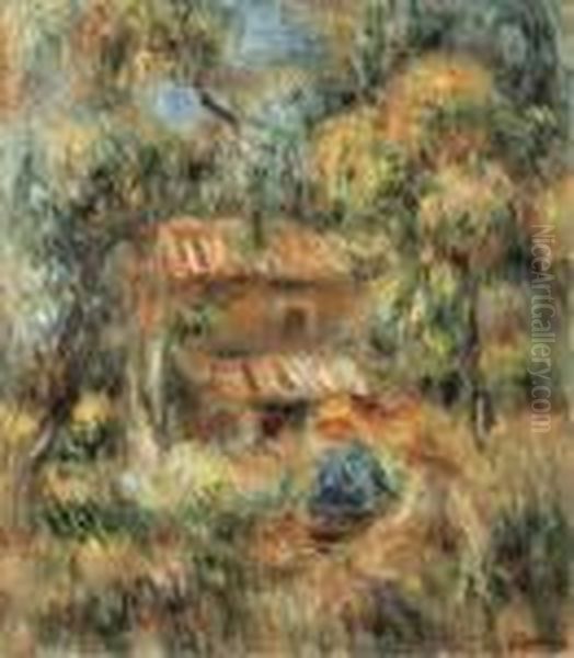 Paysage De Cagnes Oil Painting by Pierre Auguste Renoir