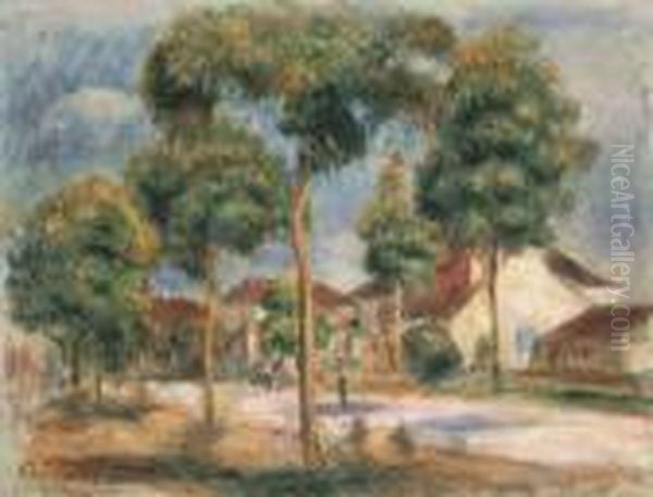 La Route Ensoleillee Oil Painting by Pierre Auguste Renoir