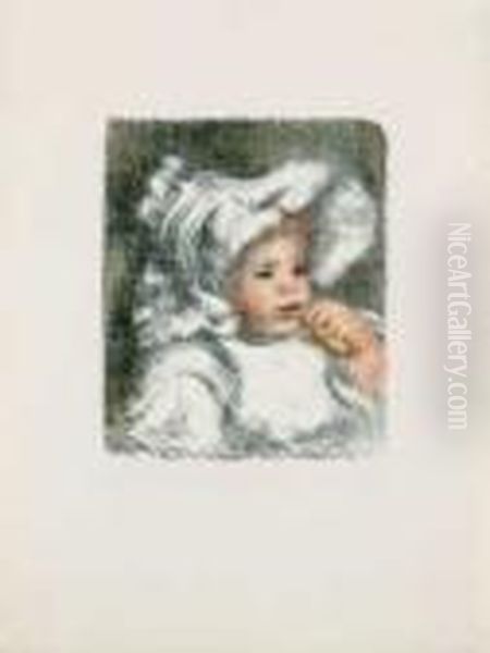 L'enfant Au Biscuit (jean Renoir) Oil Painting by Pierre Auguste Renoir